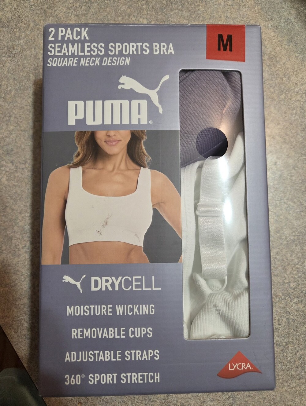 Puma 2pk seamless sports Bra Women M